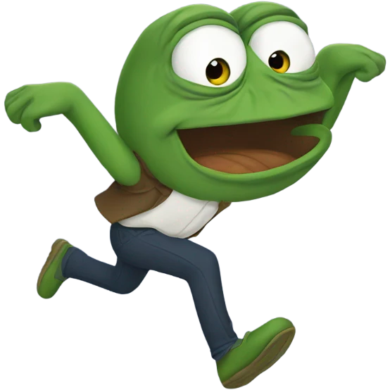 Pepe falling emoji