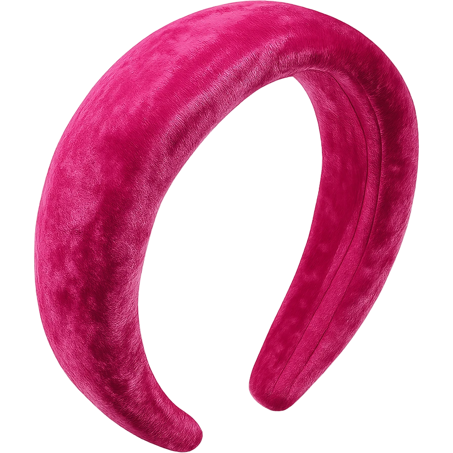 pink velvet headband, luxurious and bold emoji