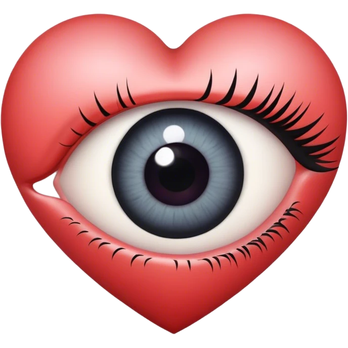 Eye inside gothic heart  emoji