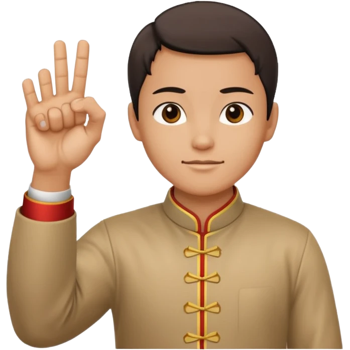Traditional Chinese greeting gesture: right fist in left palm emoji