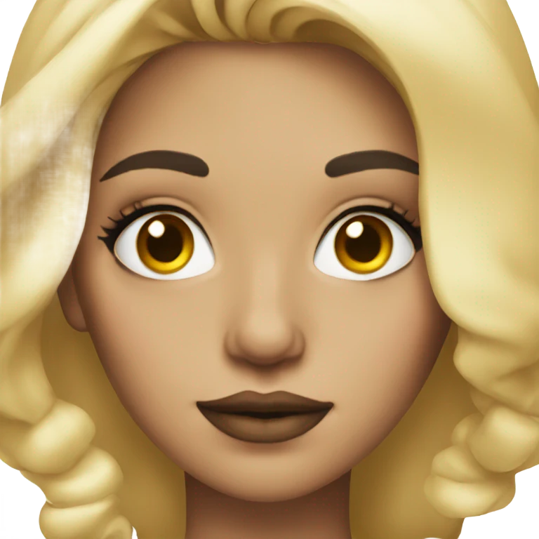 Blonde girl with makeup  emoji