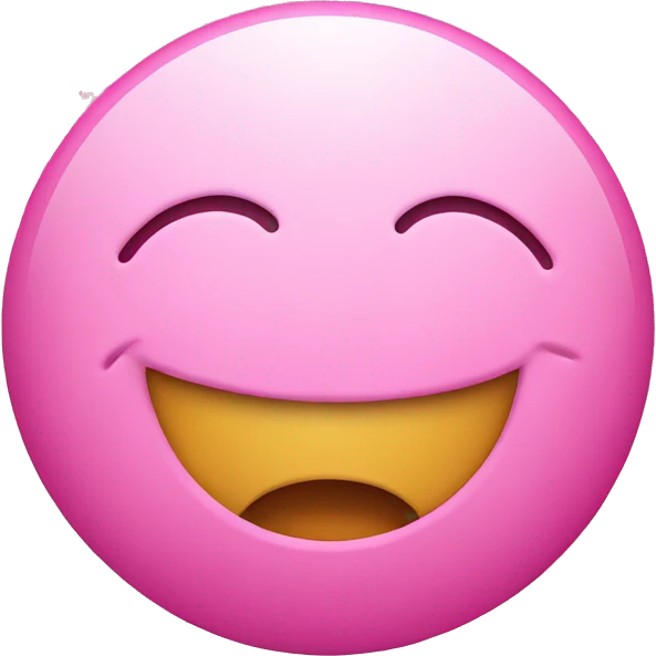 Pink smiley face surprise  emoji