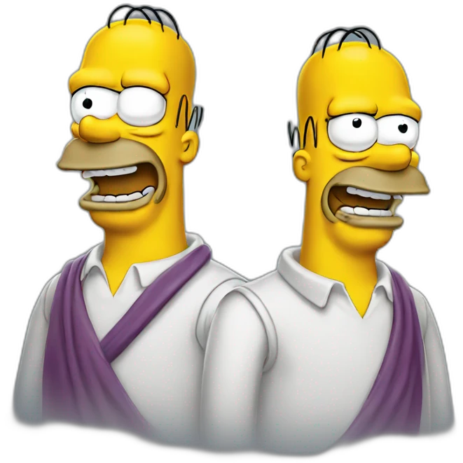 Homer Simpsons laughing emoji