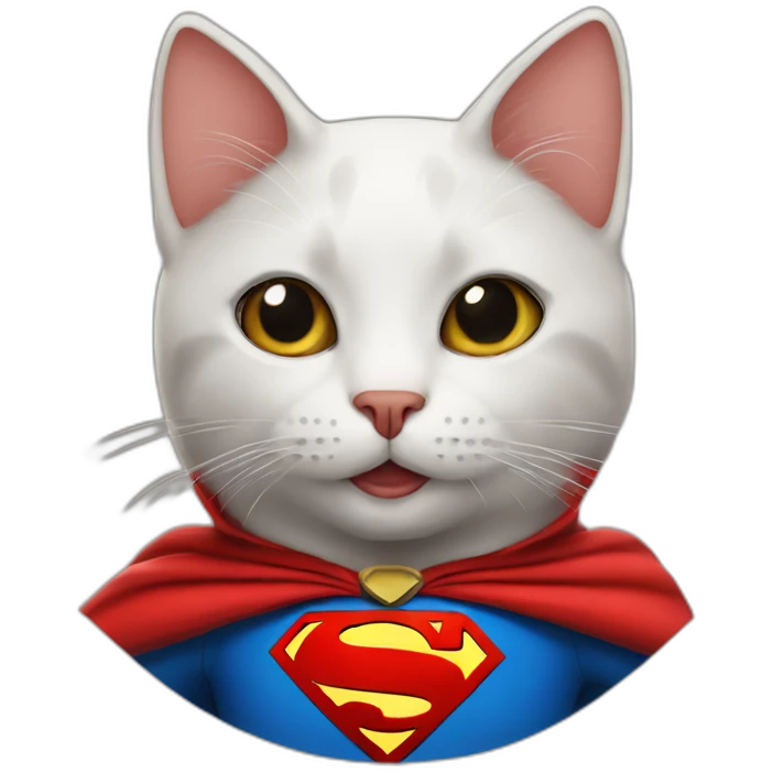 cat in a superman costume emoji