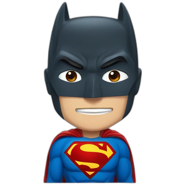 Superman déguisé Batman  emoji
