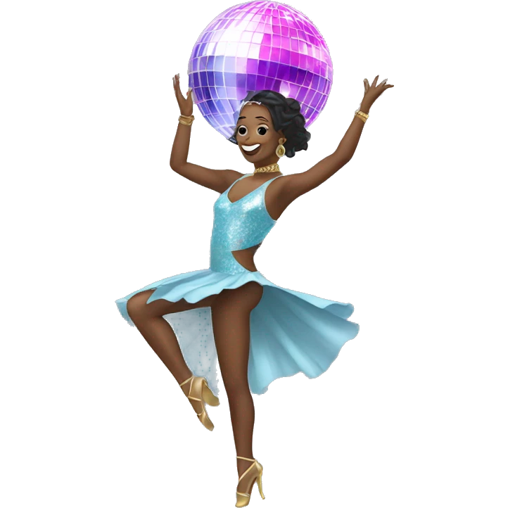 dancer with disco ball emoji