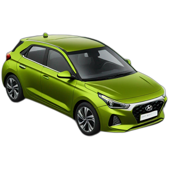 Voiture modèle i20 hyundai couleur vert kaki emoji