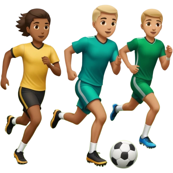 People playing football on the field emoji