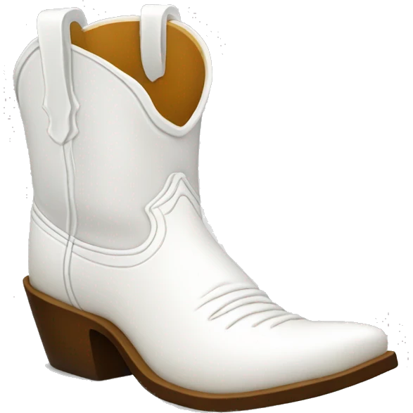 White cowboy boot emoji