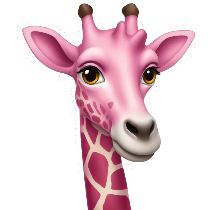 Une girafe de couleur rose emoji