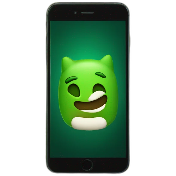 A phone inthe forest emoji
