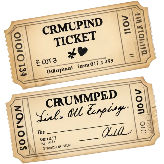 1 Signed ticket  emoji