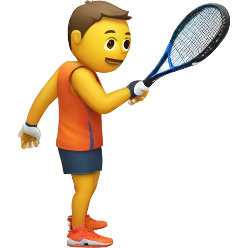 padel player's back symmetric emoji