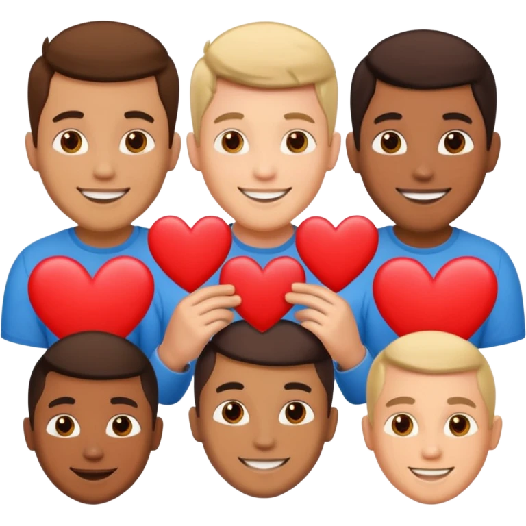 Men with heart emoji