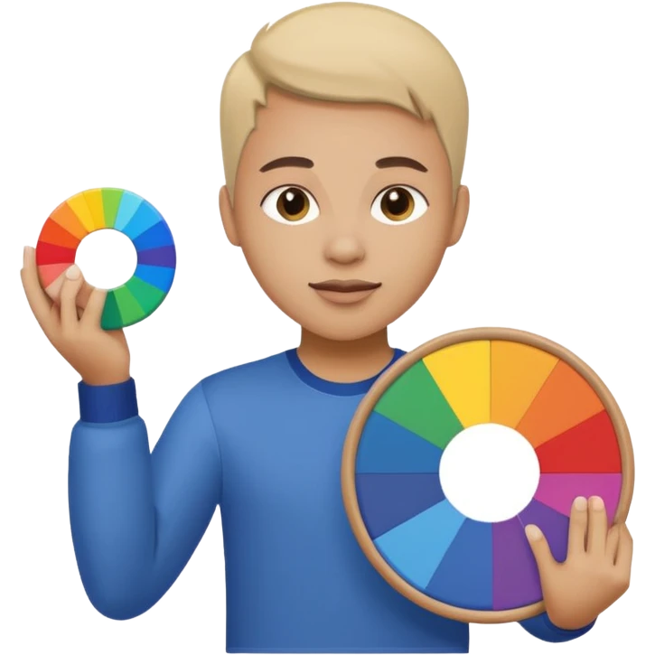 graphic designer , color wheel, photoshop icon emoji