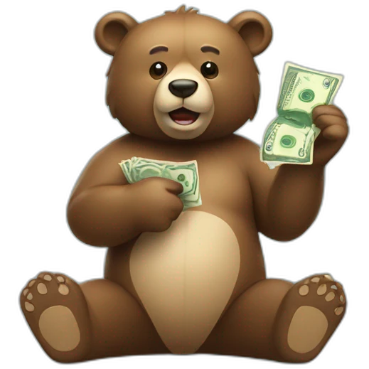 bear with money emoji
