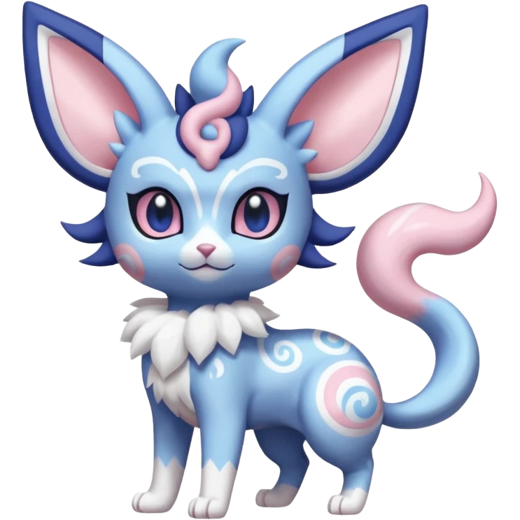 Espeon-Meowstic-Sylveon-Fakémon-hybrid-creature (full body)  emoji