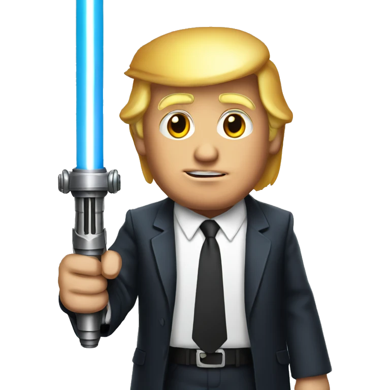 Donald Trump Holding A Light Saber emoji