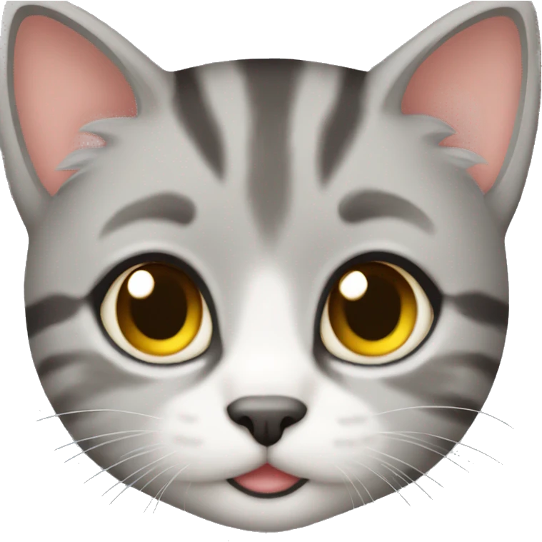 Gray tabby kitten emoji