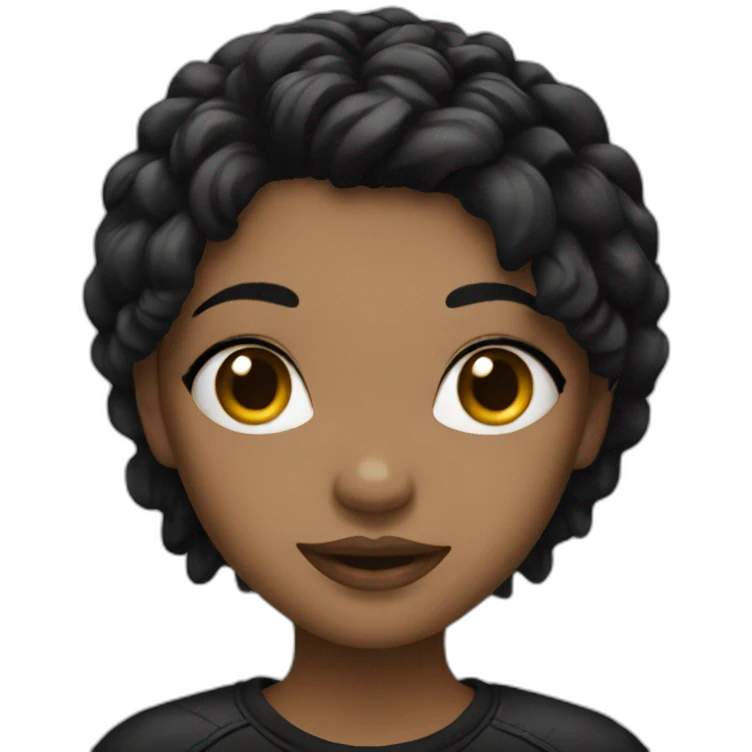 girl with piercings and black hair emoji