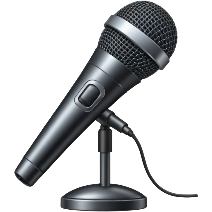 microphone with AI letters emoji