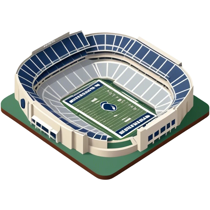 penn state beaver stadium football game isometric exterior view emoji