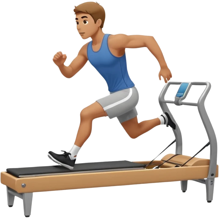 guy running workout pilates reformer  emoji