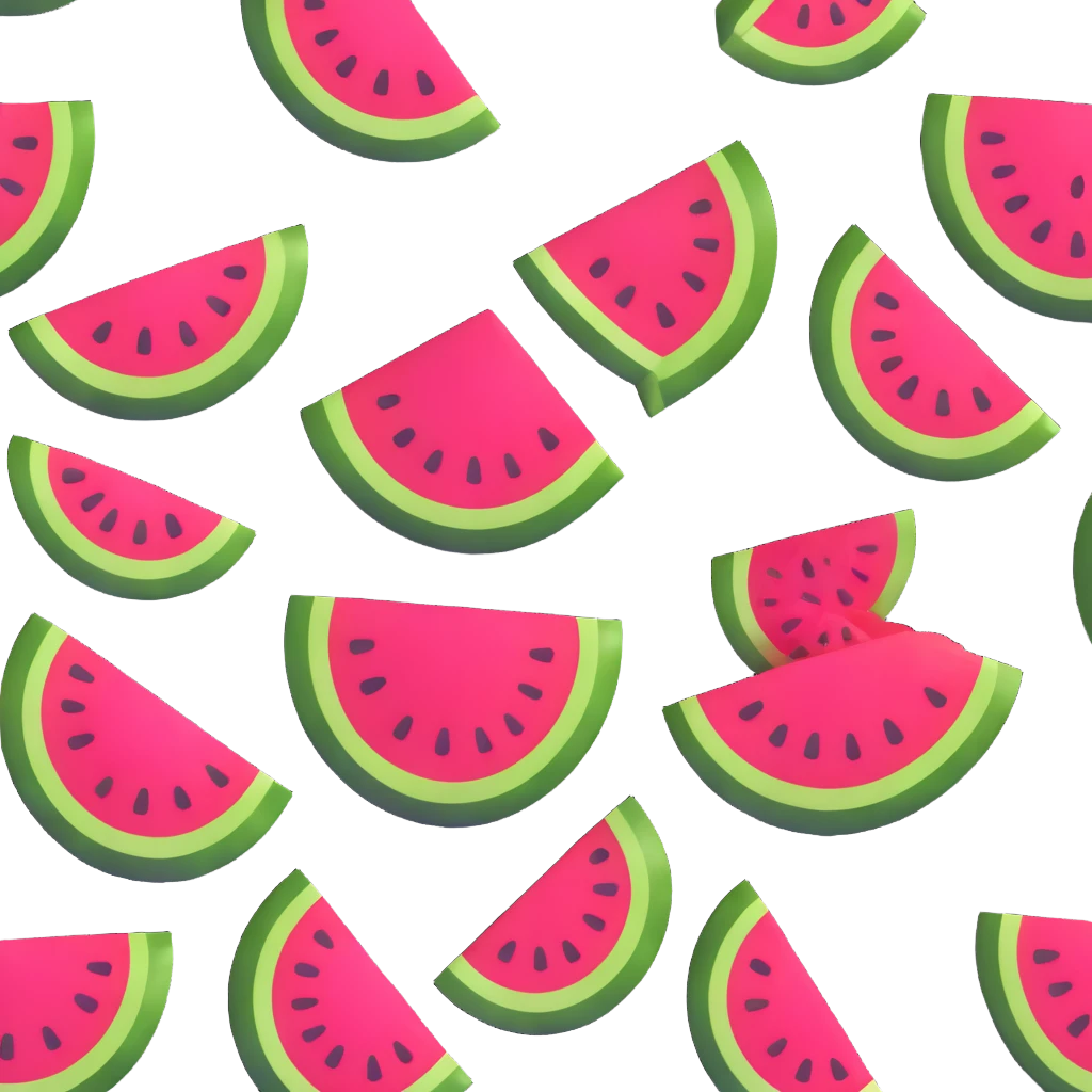 watermelon with tiger stripes emoji