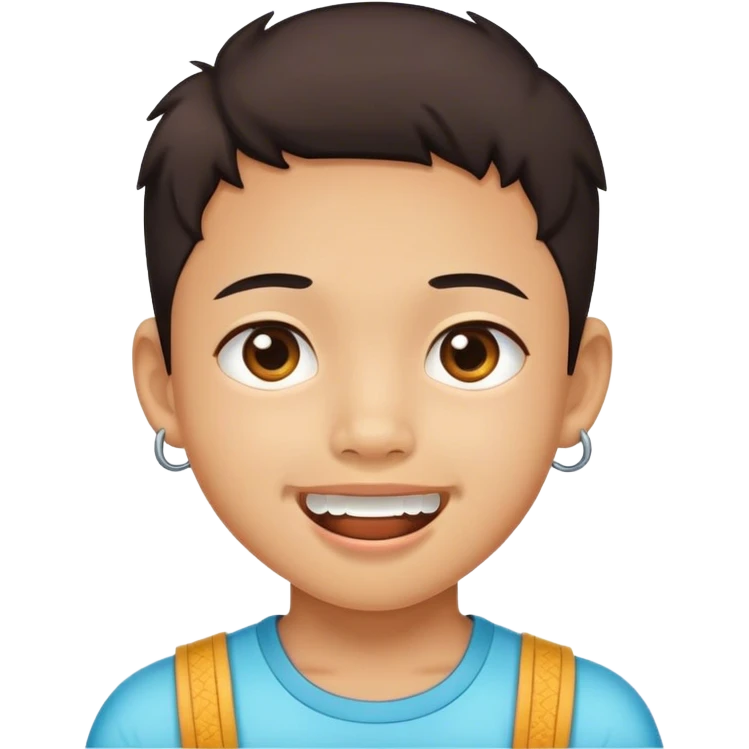 A Chinese kid with braces emoji