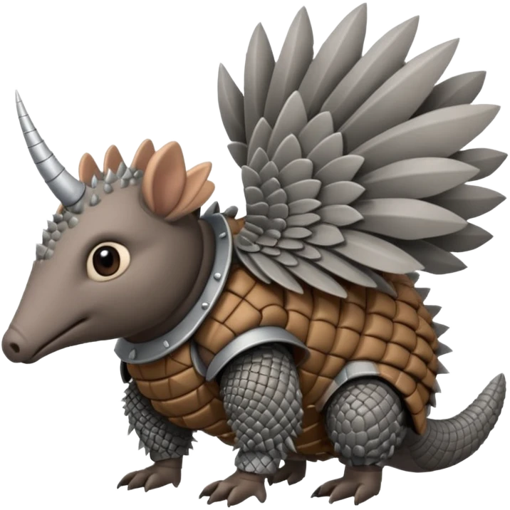 winged armadillo emoji