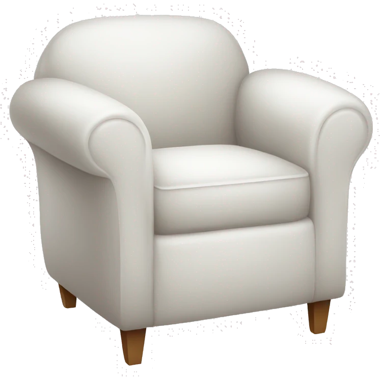 White cozy chair emoji