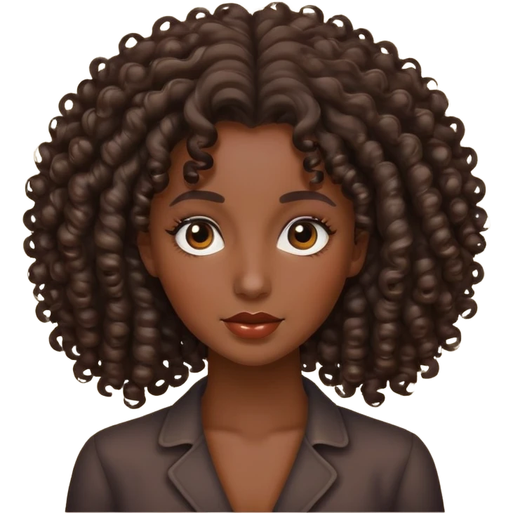 Mulher cacheada emoji