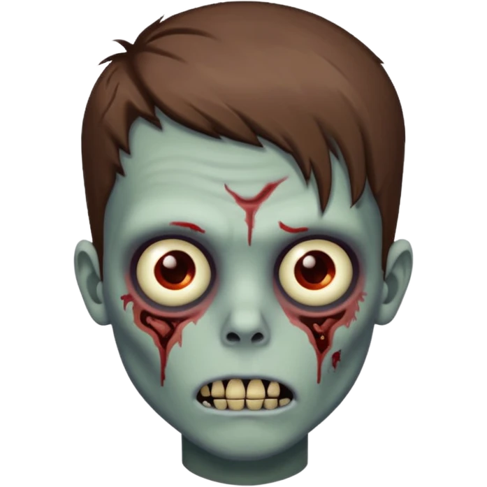Zoombie biy with Brown hair emoji