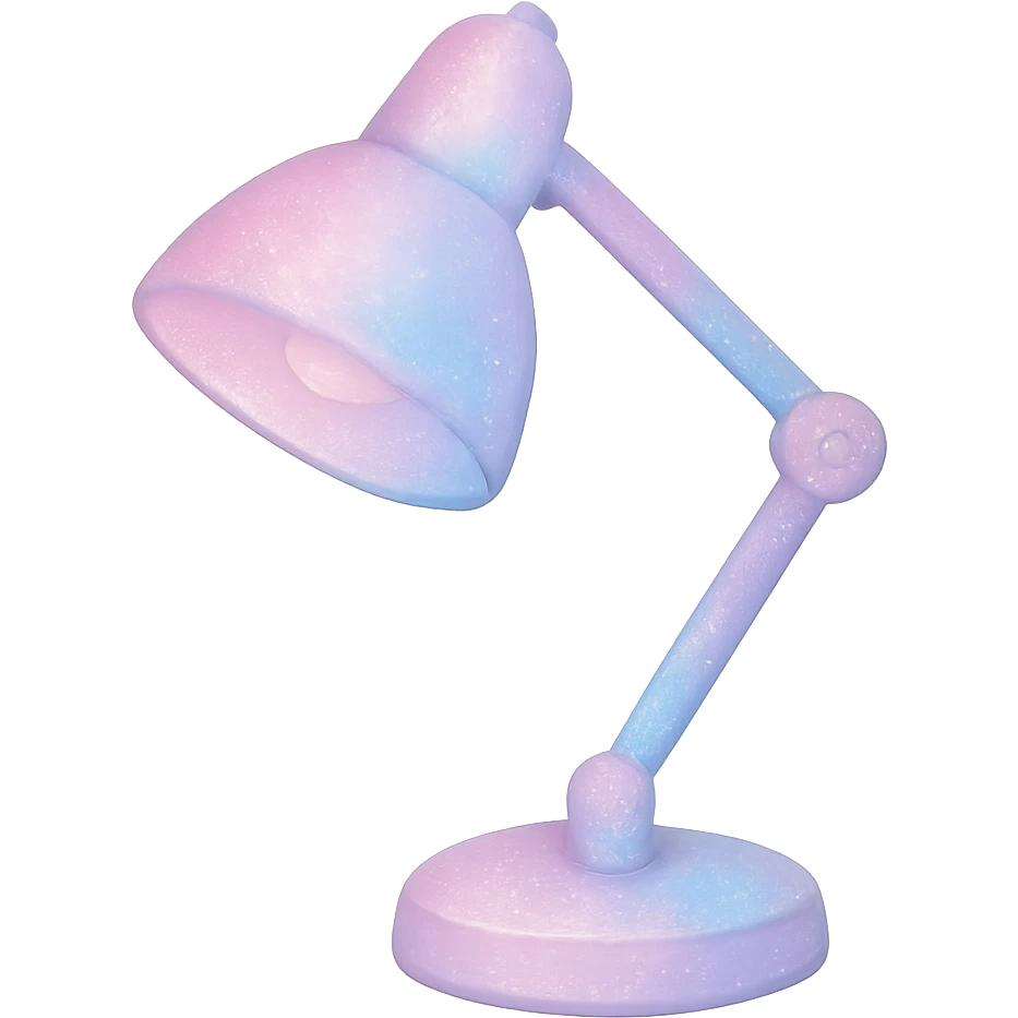 sparkly pastel desk lamp emoji
