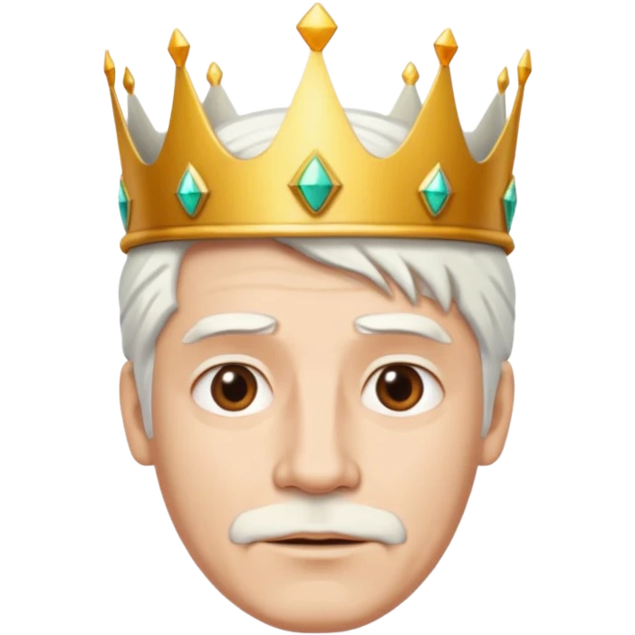king with white haired emoji