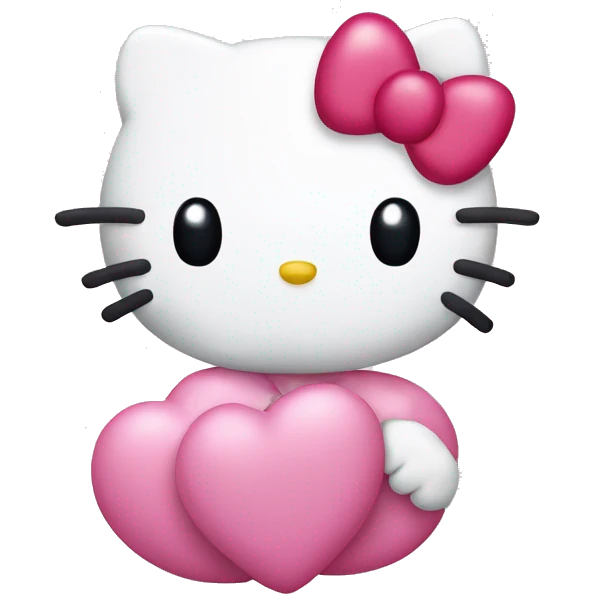 hello kitty avec des cœurs  emoji
