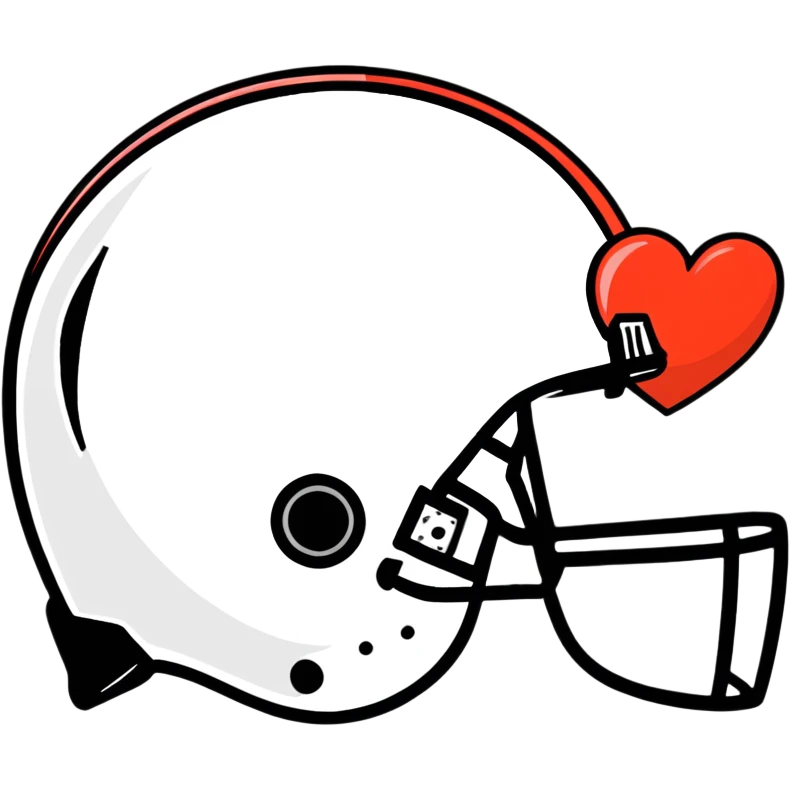 Football helmet heart emoji