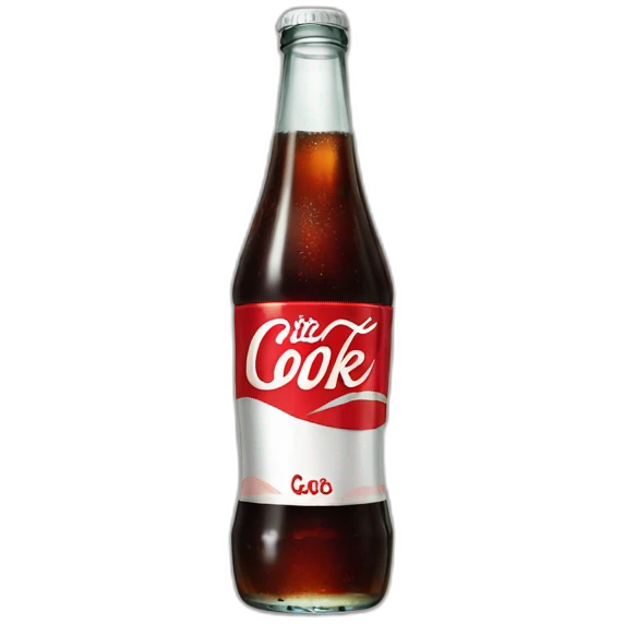 Vintage glass Diet coke emoji