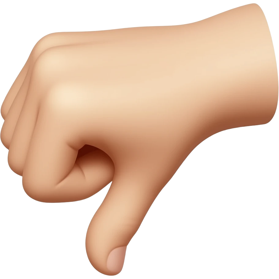 Pinkie and thumb down emoji
