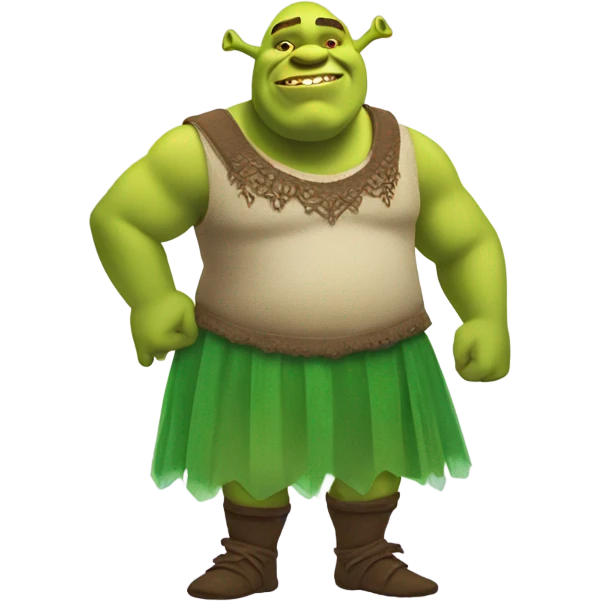 Shrek with a tutu  emoji