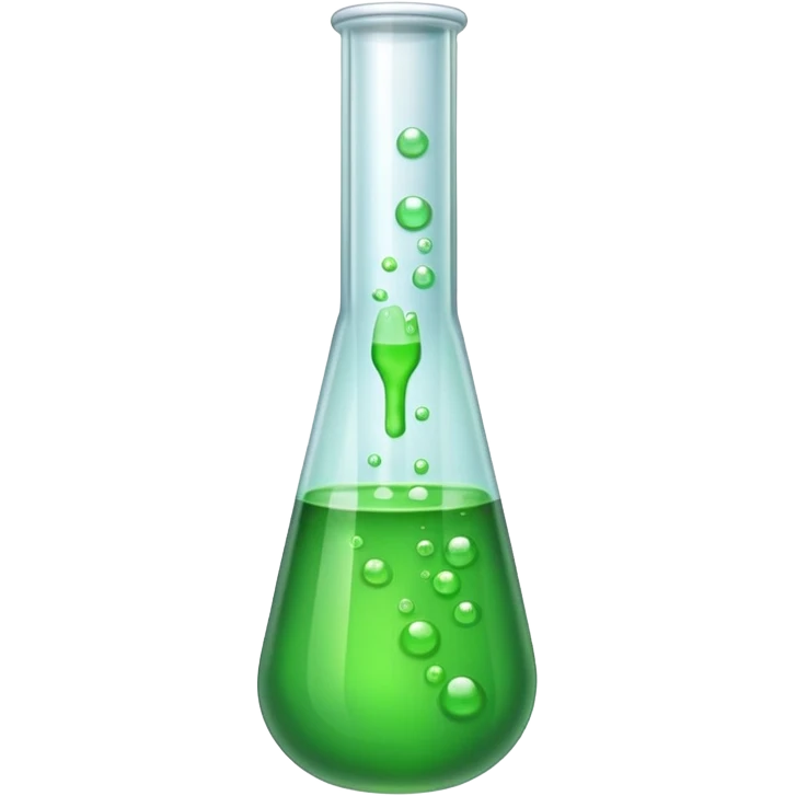 test tube with green liquid emoji