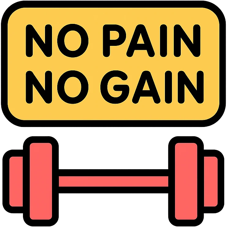 no pain, no gain emoji
