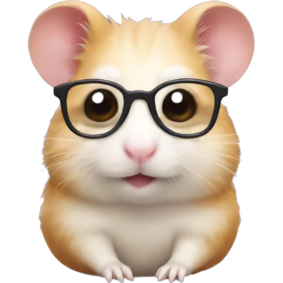 Hamster in glasses  emoji