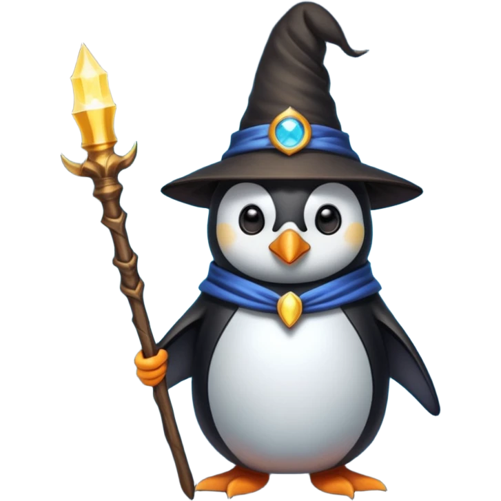 Penguin Wizard emoji