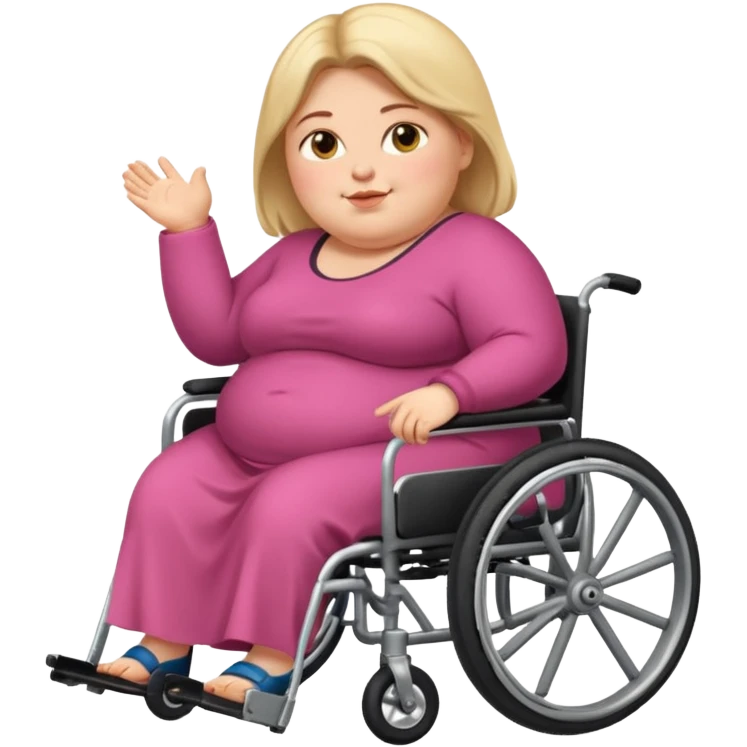 Fat lady wheelchair emoji