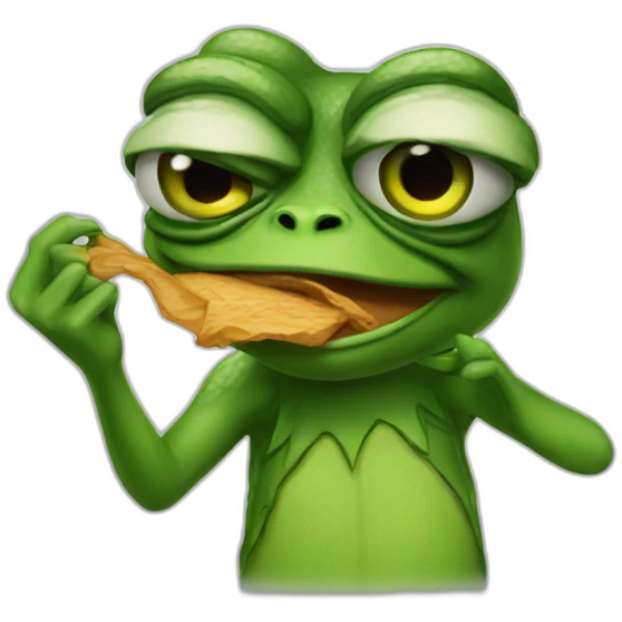 pepe frog with glass angry emoji
