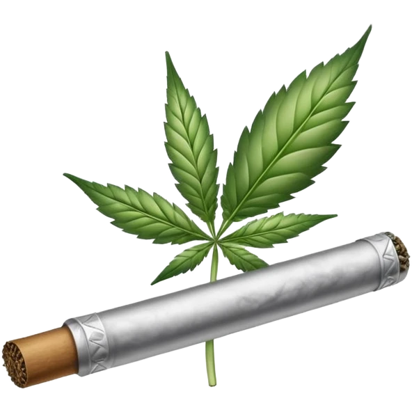 weed blunt with smoke emoji