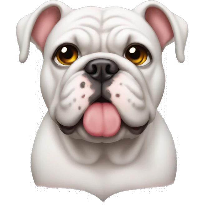 Bulldog love emoji