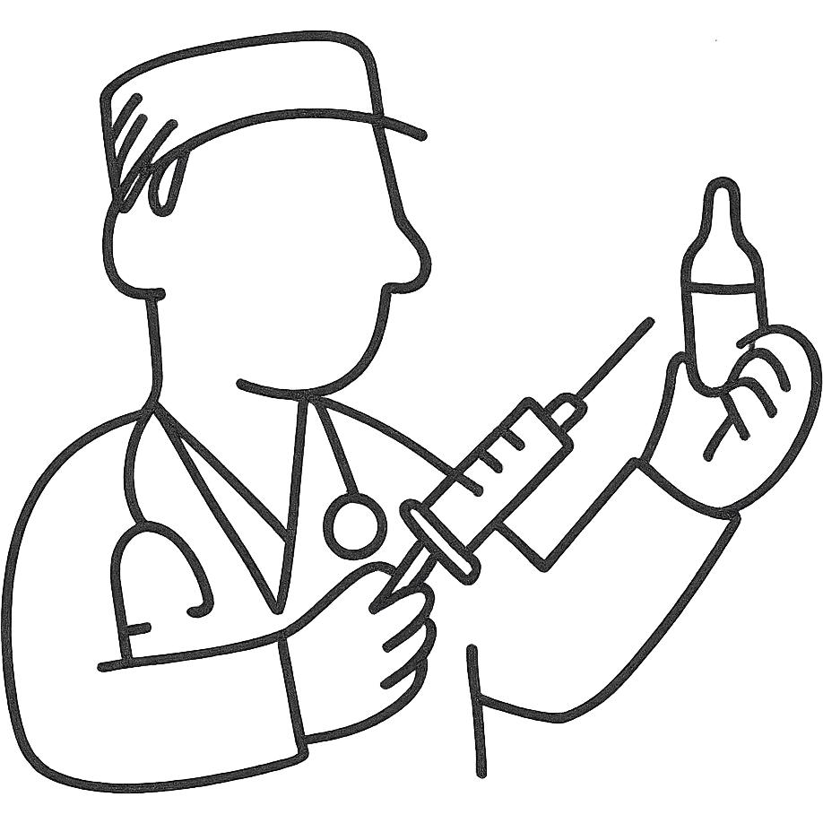 A doctor injecting an ampoule emoji