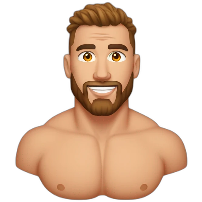 travis kelce no shirt chiefs beanie emoji